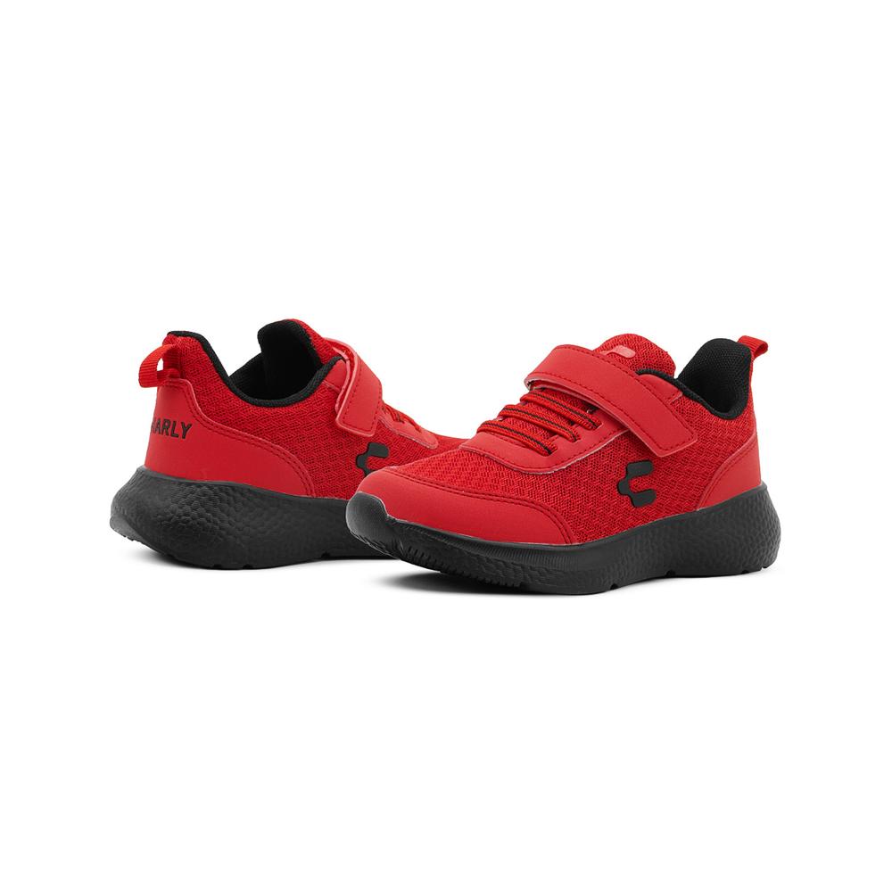 Foto 2 | Tenis Charly Niño Velcro Antiderrapante Running 15-21.5 Rojo