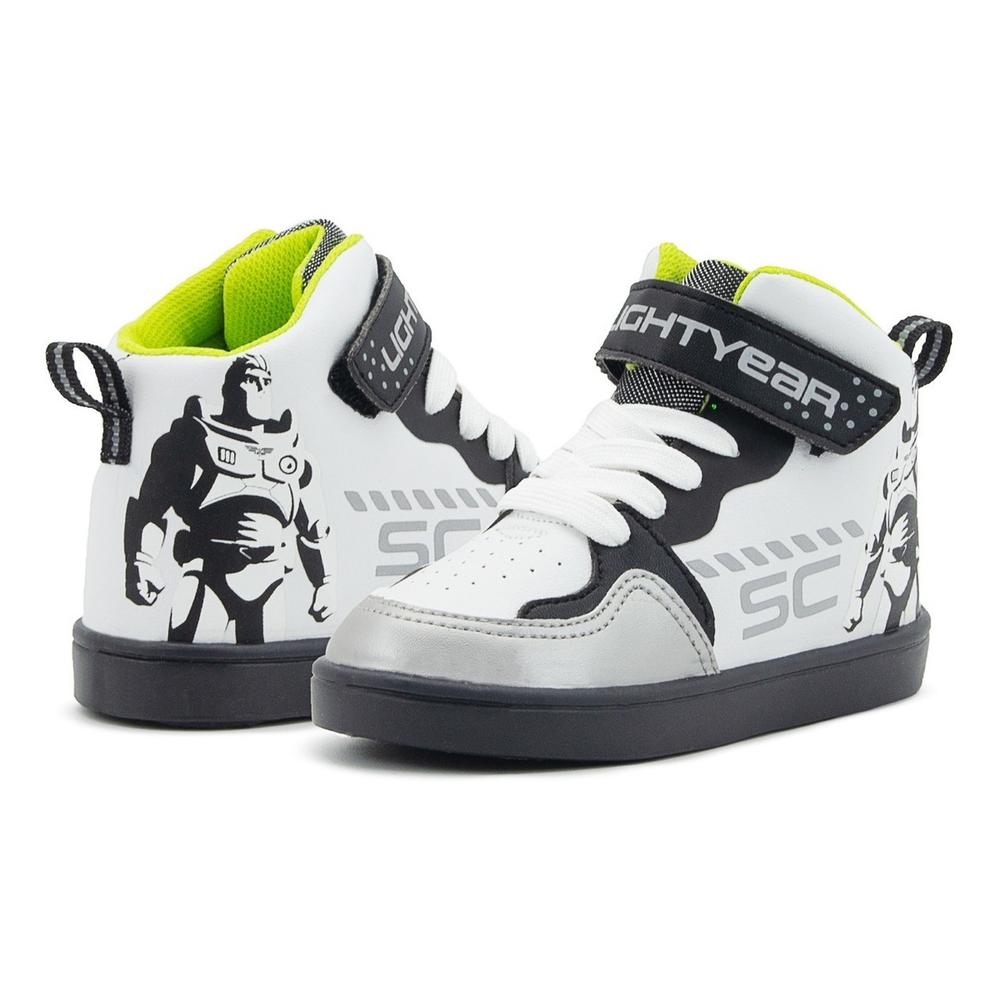 Foto 2 pulgar | Tenis Bota Niño Buzz Ligthyear Disney Blanco Negro 17-23 Blanco