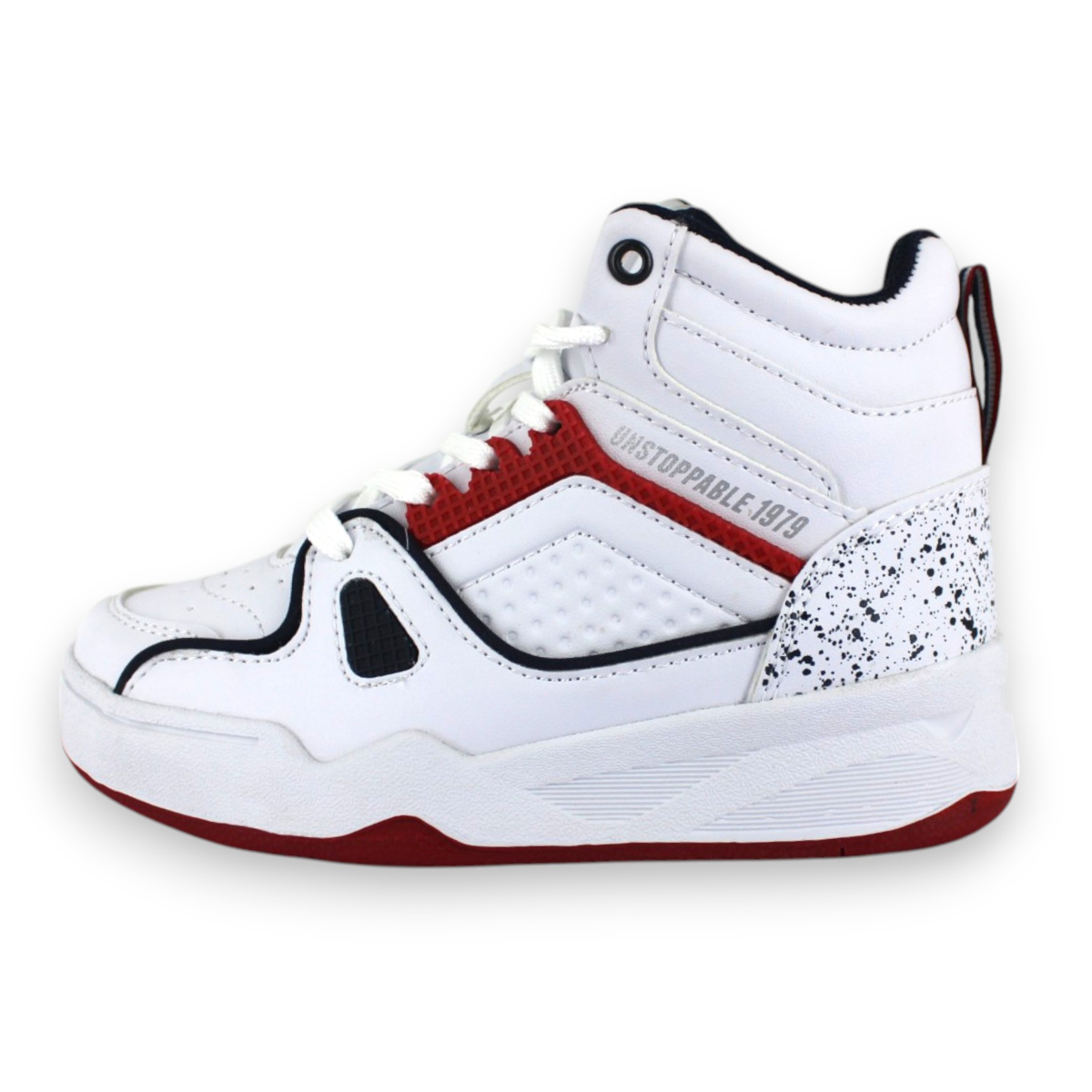 Foto 3 pulgar | Tenis Casual Blanco Rojo Infantil Koeno Re Newk