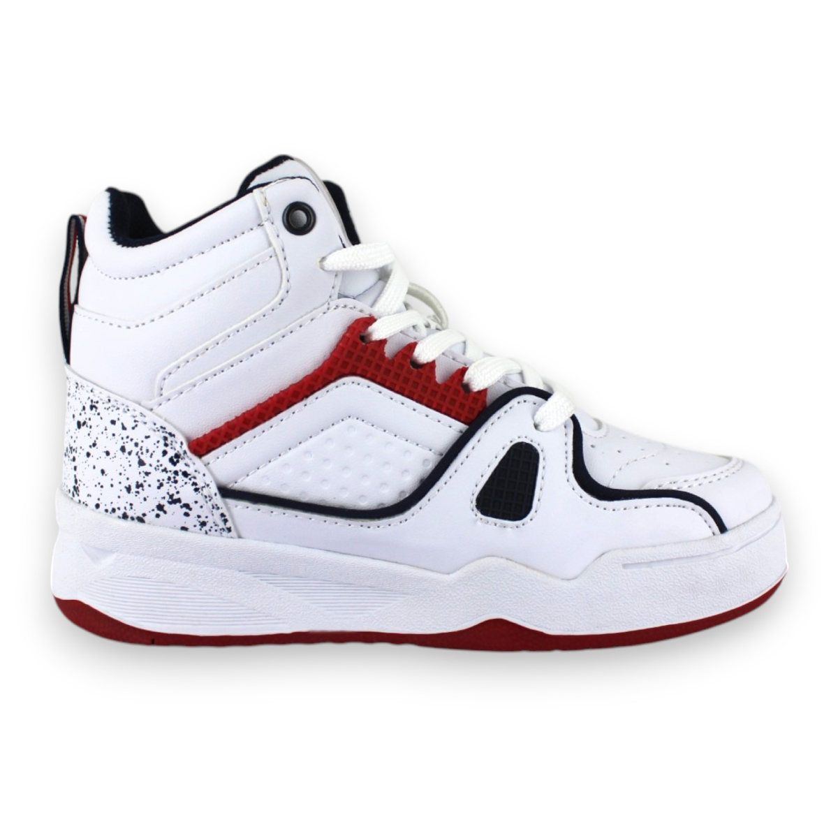 Foto 4 pulgar | Tenis Casual Blanco Rojo Infantil Koeno Re Newk