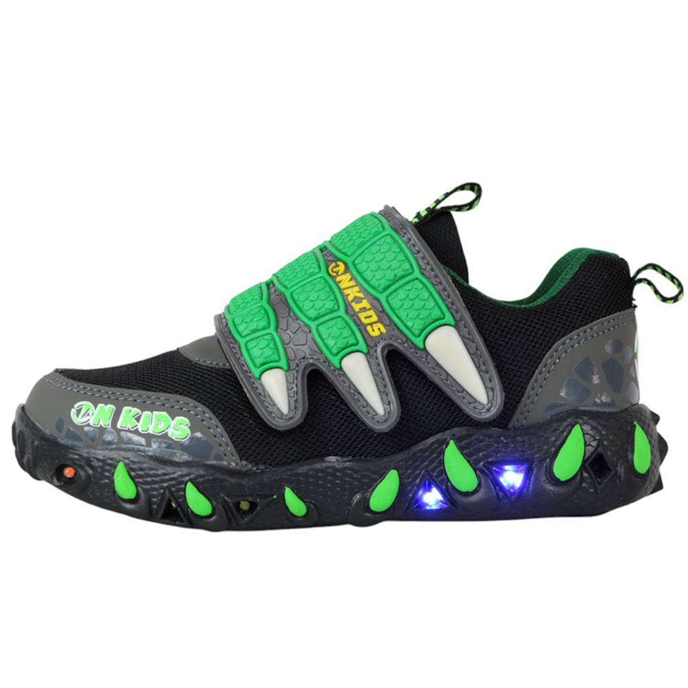 Foto 3 pulgar | Tenis Niño Dinosaurio Luces Led Onkids 88 Negro