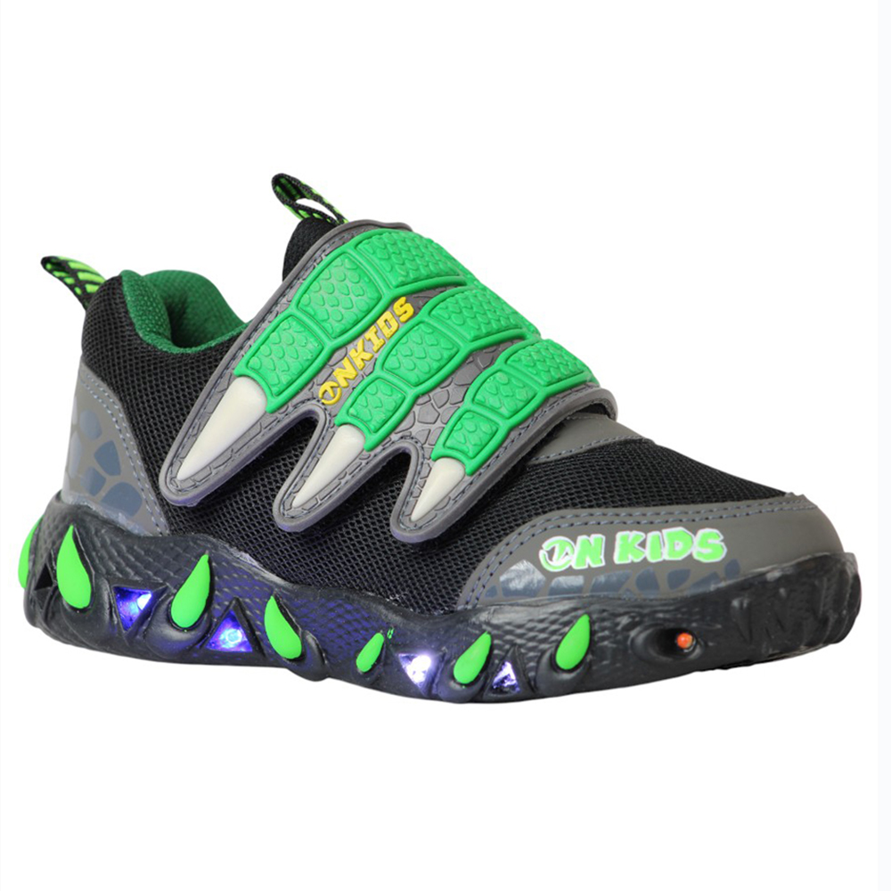 Foto 4 pulgar | Tenis Niño Dinosaurio Luces Led Onkids 88 Negro