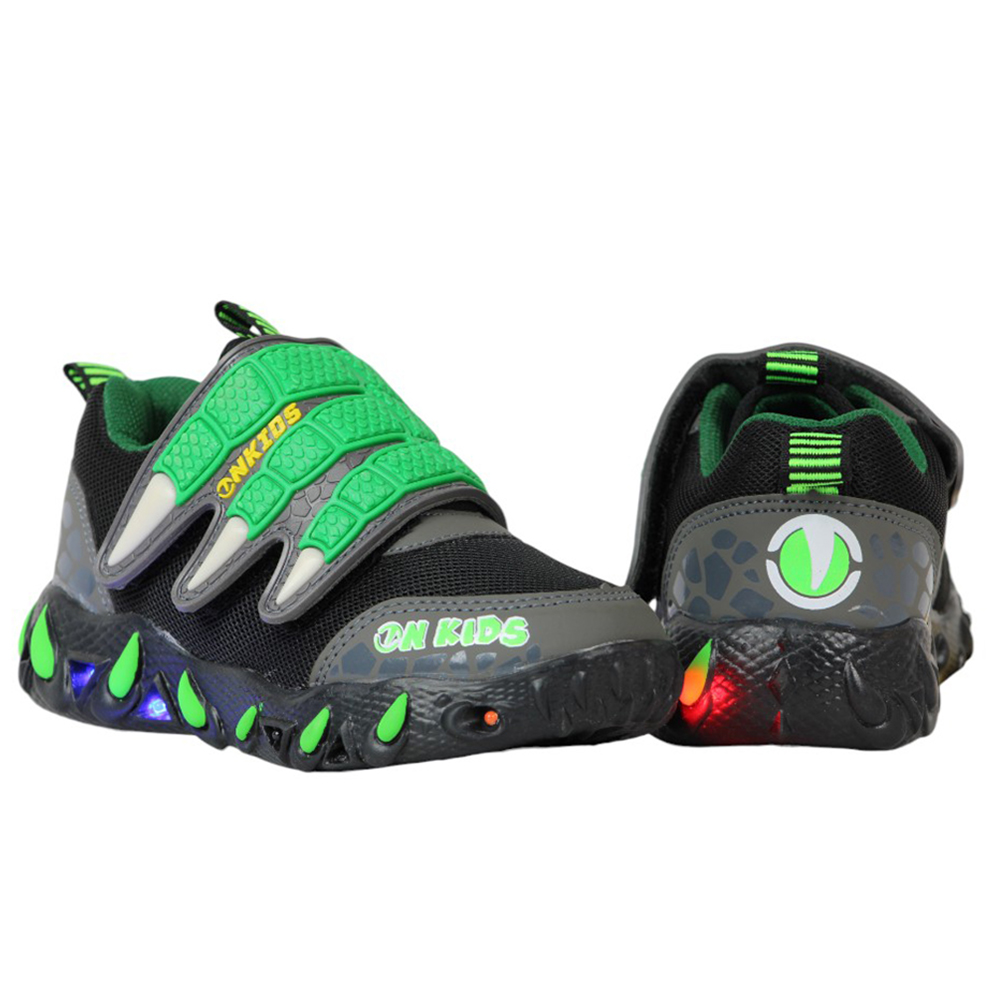 Foto 5 | Tenis Niño Dinosaurio Luces Led Onkids 88 Negro