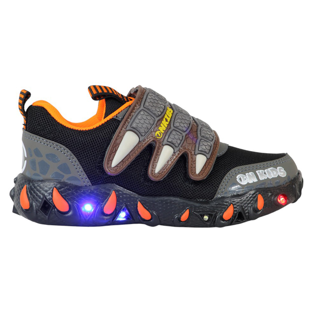 Foto 2 pulgar | Tenis Niño Dinosaurio Luces Led Onkids 88 Negro