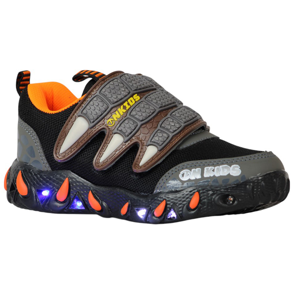 Foto 4 pulgar | Tenis Niño Dinosaurio Luces Led Onkids 88 Negro