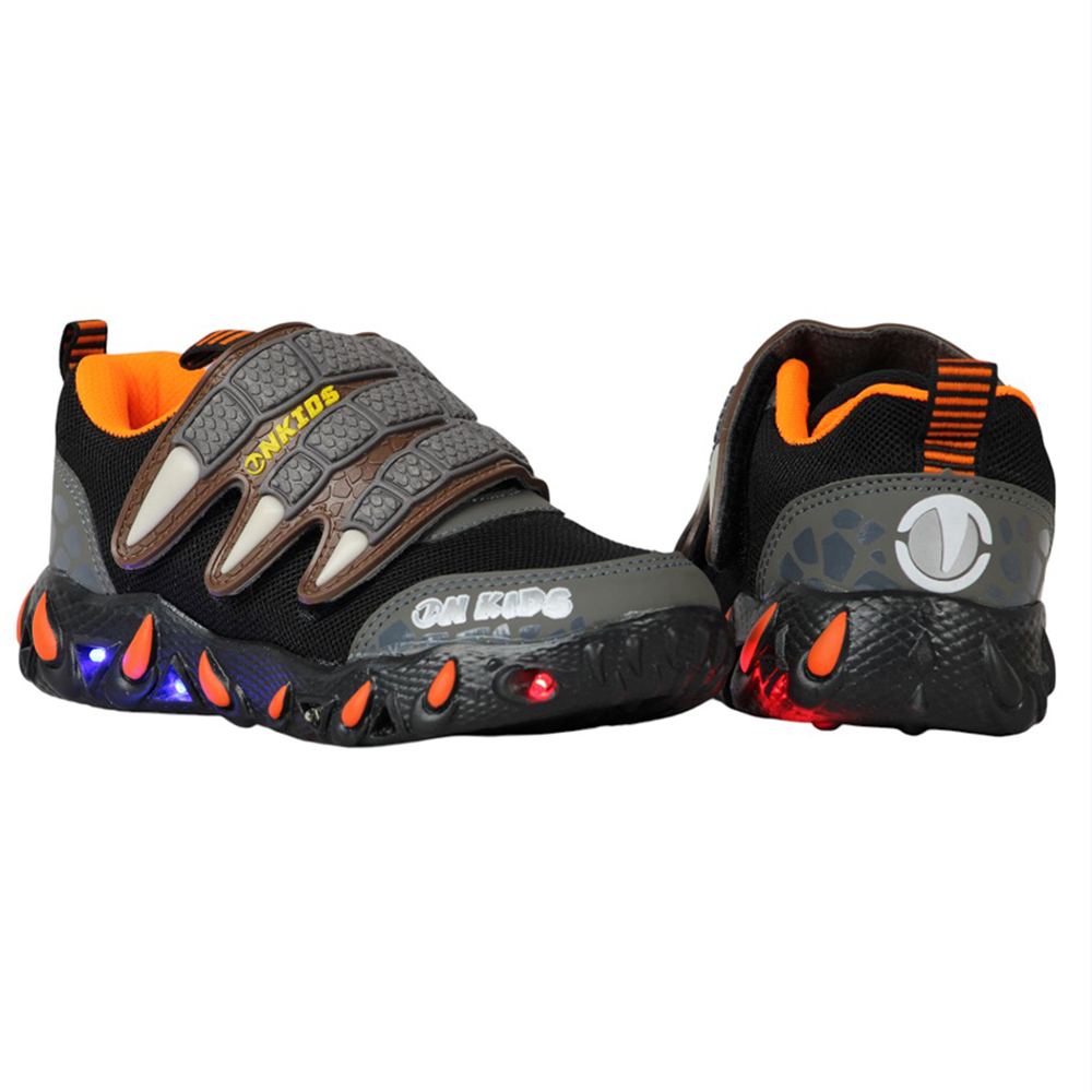 Foto 6 pulgar | Tenis Niño Dinosaurio Luces Led Onkids 88 Negro