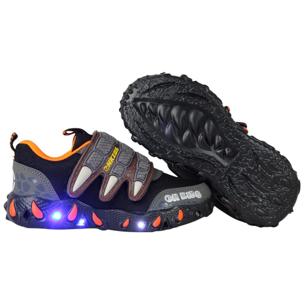 Foto 6 | Tenis Niño Dinosaurio Luces Led Onkids 88 Negro
