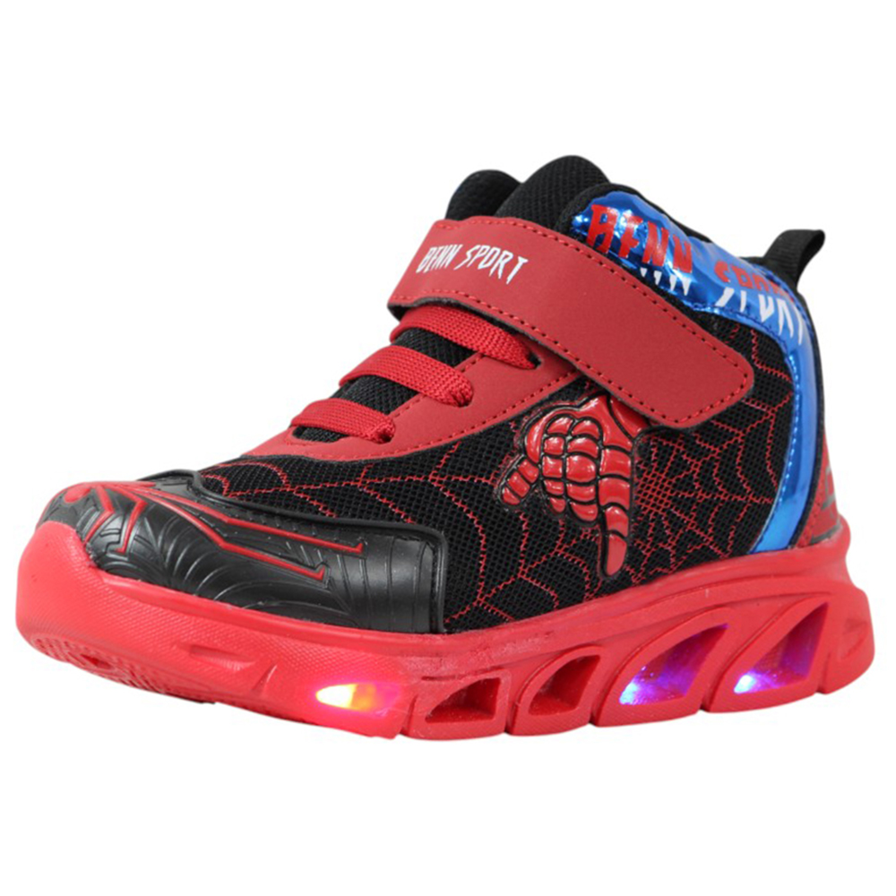 Foto 3 pulgar | Tenis Niño Luces Led Spider Man Benn Sport 785 Negro