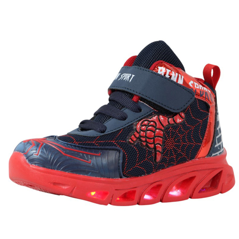 Foto 3 pulgar | Tenis Niño Luces Led Spider Man Benn Sport 785 Marino