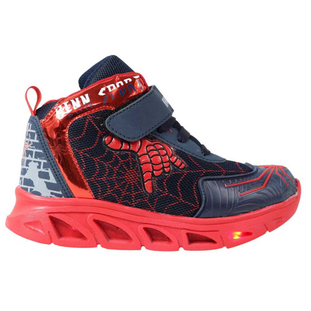 Foto 4 pulgar | Tenis Niño Luces Led Spider Man Benn Sport 785 Marino