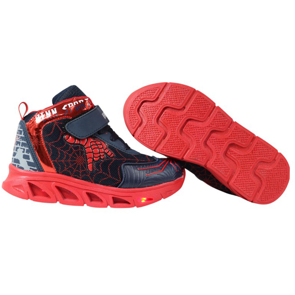 Foto 7 pulgar | Tenis Niño Luces Led Spider Man Benn Sport 785 Marino