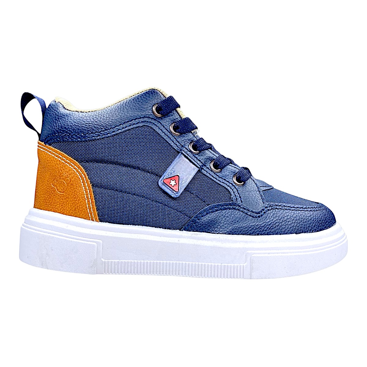 Foto 1 | Tenis De Niño Azul Urbano Deportivo Botita Casual Para Jugar