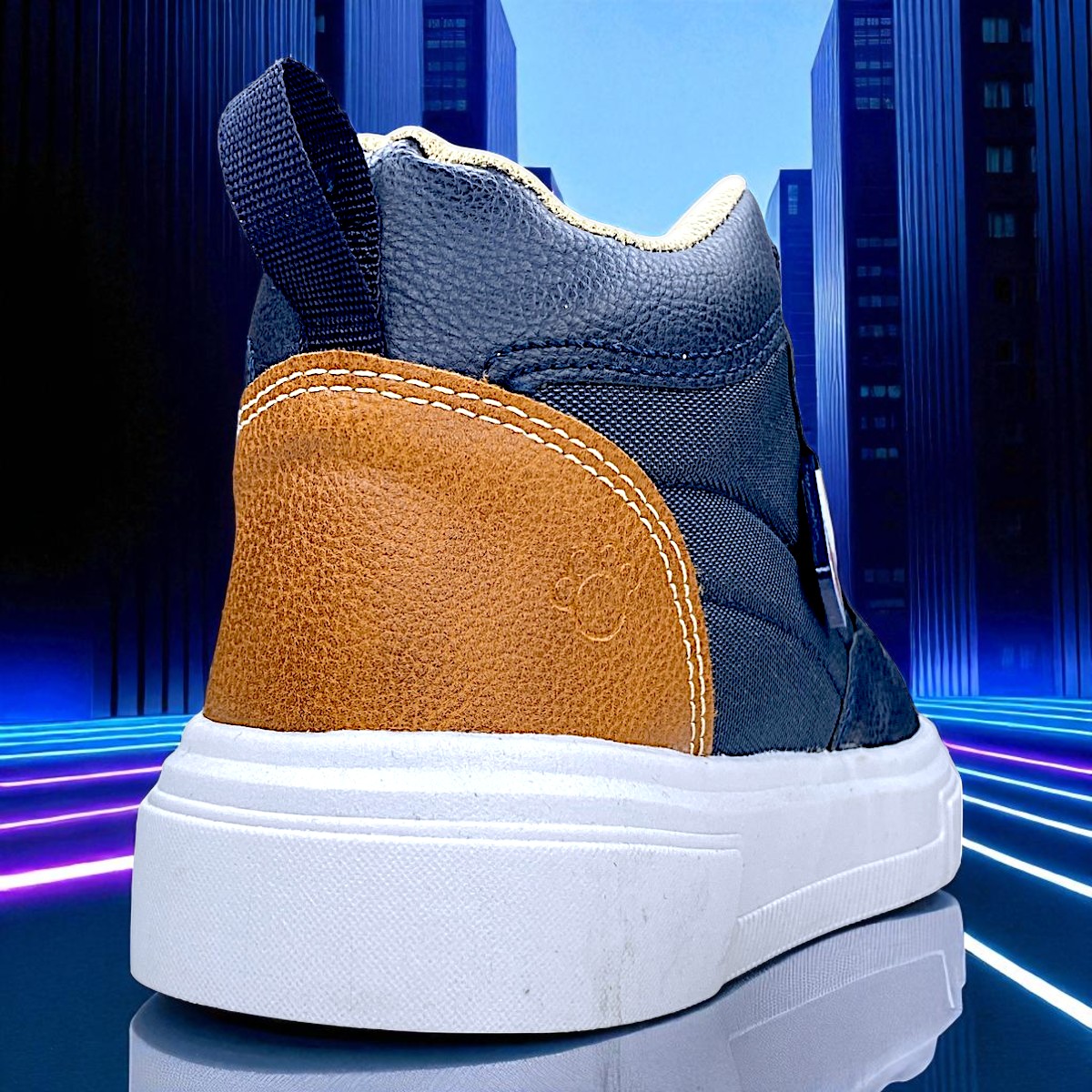 Foto 5 | Tenis De Niño Azul Urbano Deportivo Botita Casual Para Jugar
