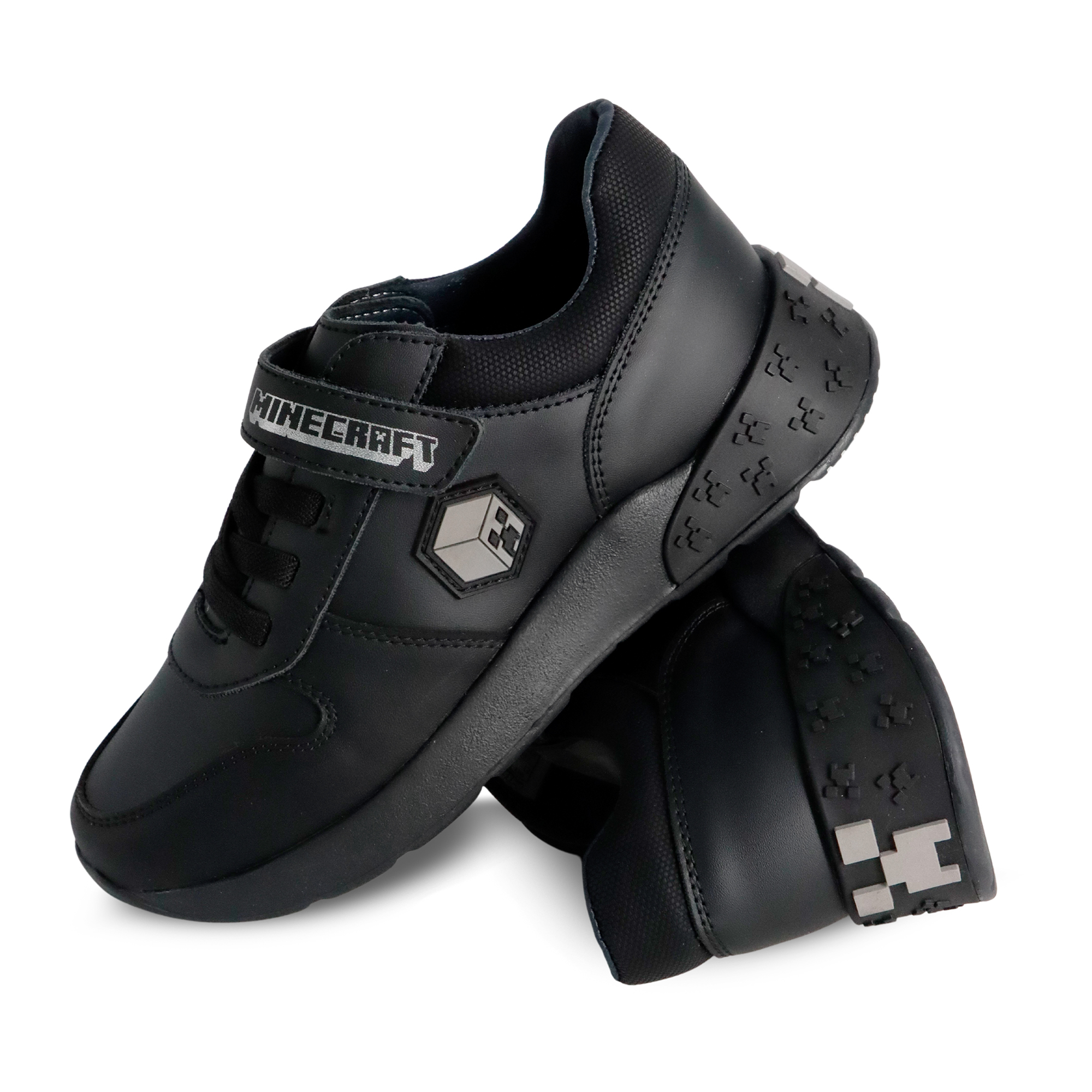 Foto 4 pulgar | Tenis Minecraft Escolar Casual Crepper Negro Para Niño