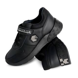 Foto 3 | Tenis Minecraft Escolar Casual Crepper Negro Para Niño