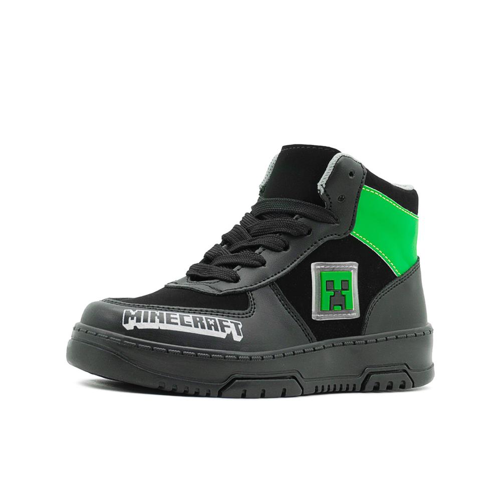 Foto 7 pulgar | Tenis Minercraft Creeper Color Negro Bota Para Niño Gamer Negro