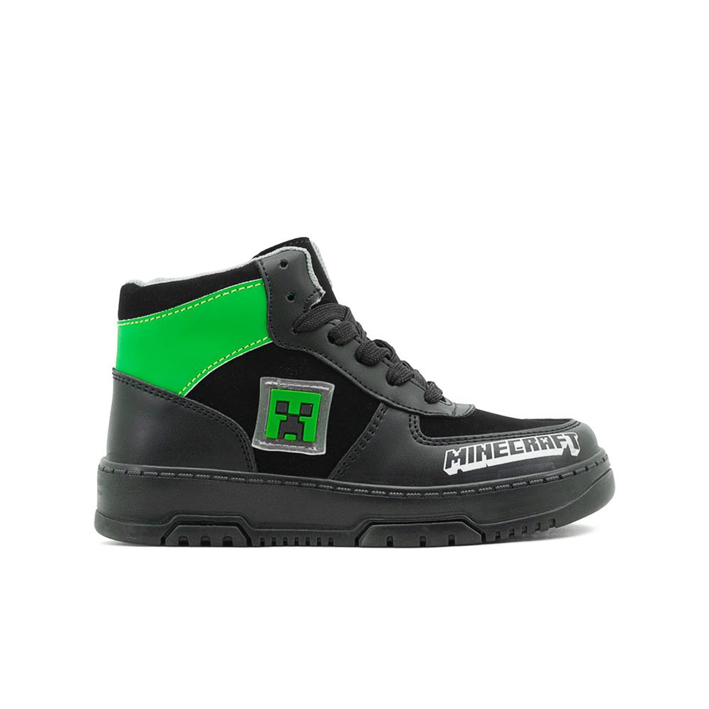 Foto 8 pulgar | Tenis Minercraft Creeper Color Negro Bota Para Niño Gamer Negro