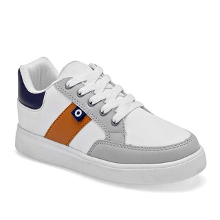 Foto 1 | Moramora Tenis Urbano Para Niño Blanco Gris Camel