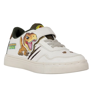 Foto 1 | Tenis Niño Jurassic Escolar Y Casual Blanco Dinosaurio Kuali