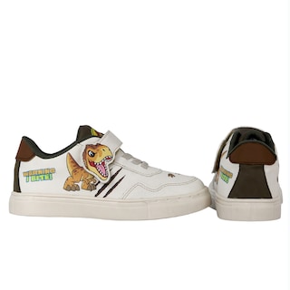 Foto 6 | Tenis Niño Jurassic Escolar Y Casual Blanco Dinosaurio Kuali