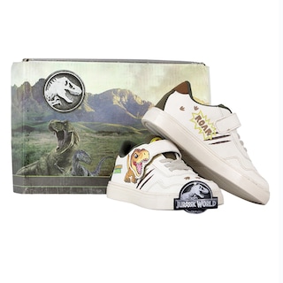 Foto 8 | Tenis Niño Jurassic Escolar Y Casual Blanco Dinosaurio Kuali