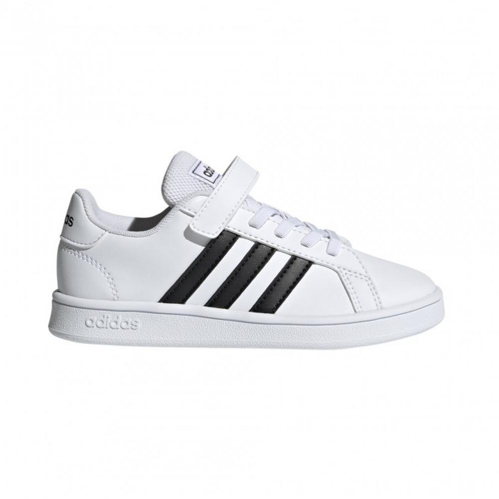 Foto 2 pulgar | Tenis Adidas Grand Court Blancos para Niño
