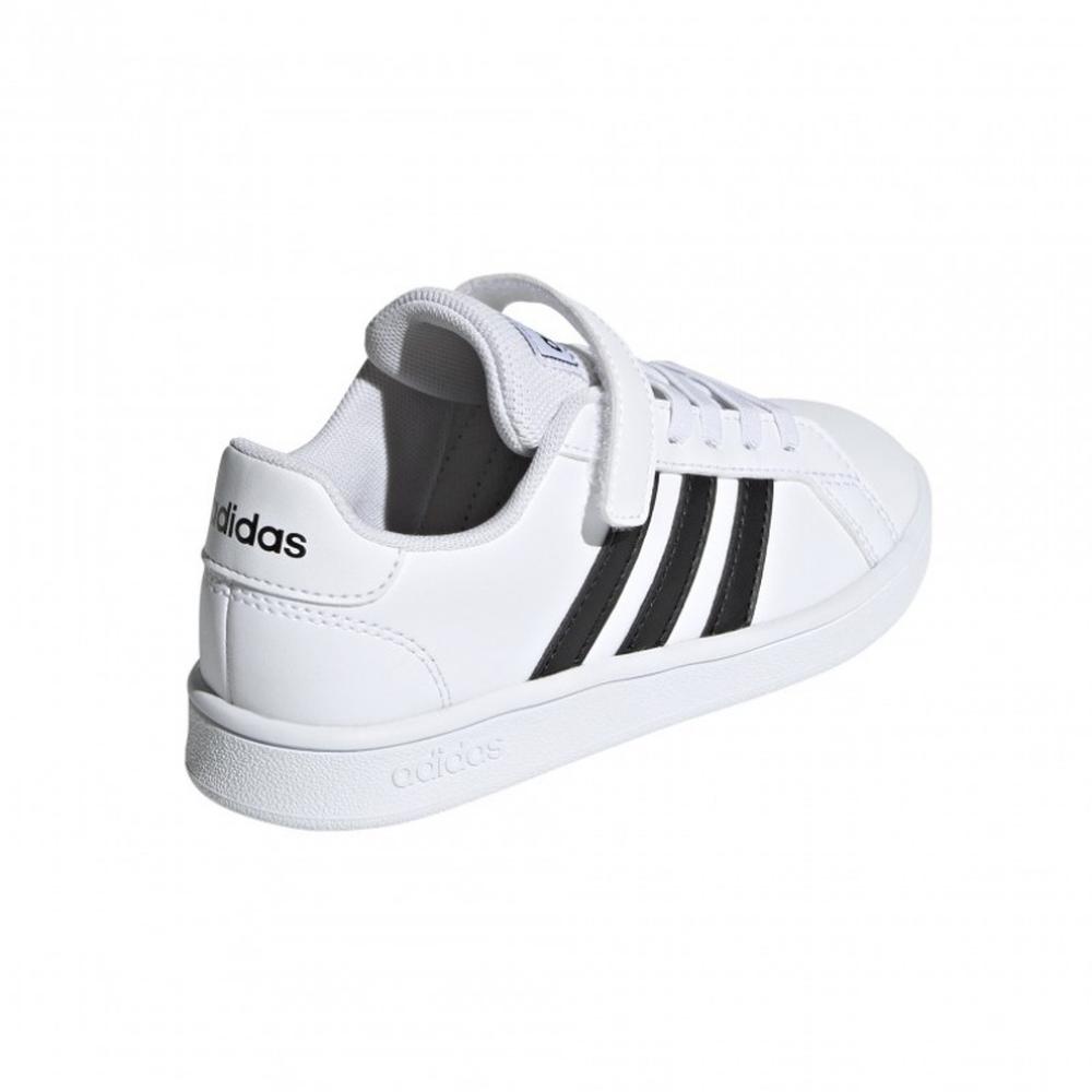 Foto 5 pulgar | Tenis Adidas Grand Court Blancos para Niño