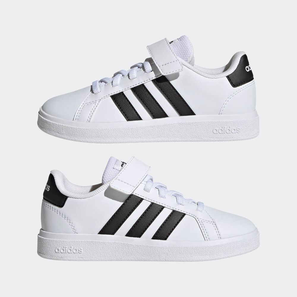 Foto 9 pulgar | Tenis Adidas Grand Court Blancos para Niño