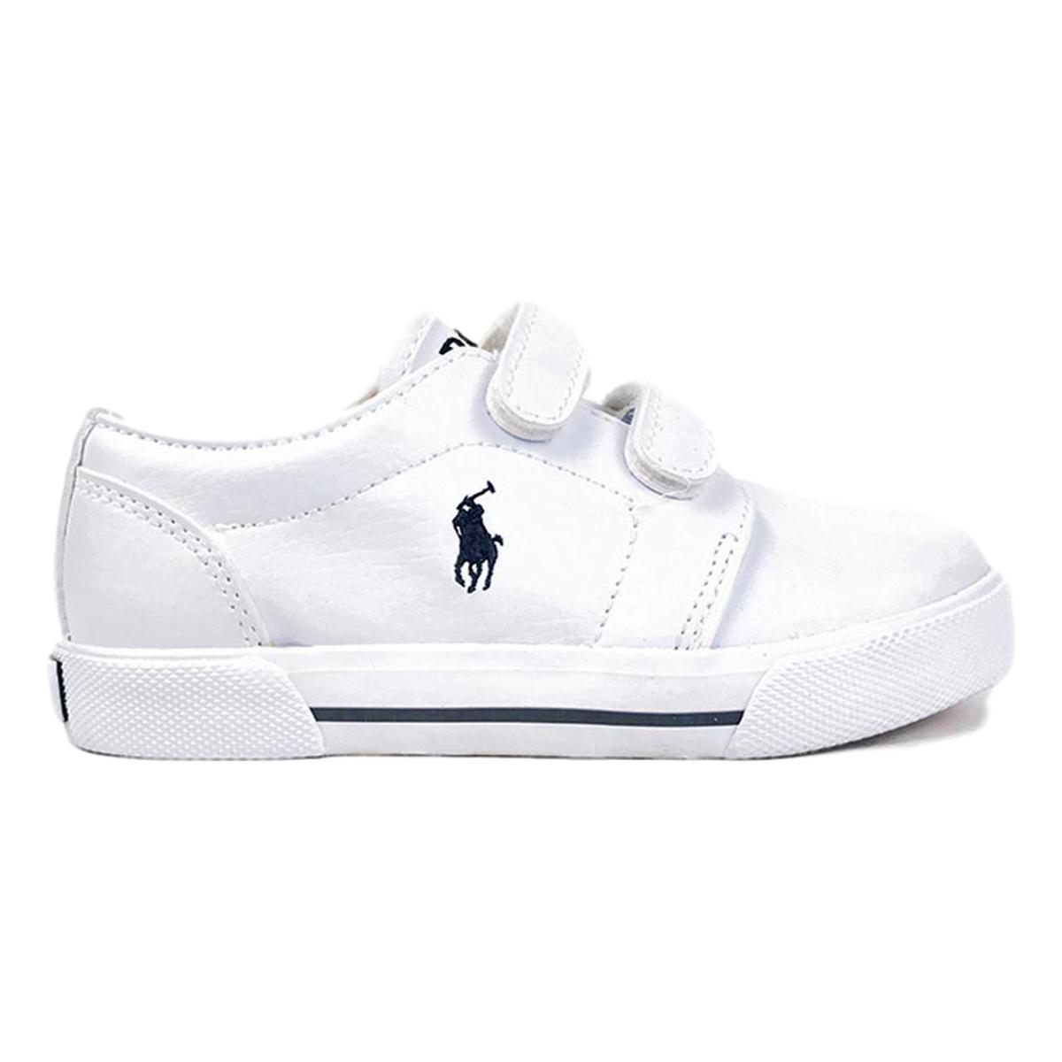 Foto 4 pulgar | Tenis Polo Ralph Lauren Hugo color Blanco/Azul para Niño