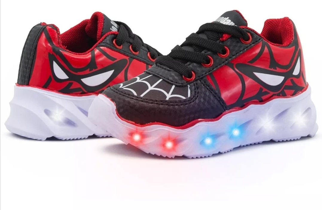 Tenis Rojo Arándano Spider-Man con Led color Rojo para Niño