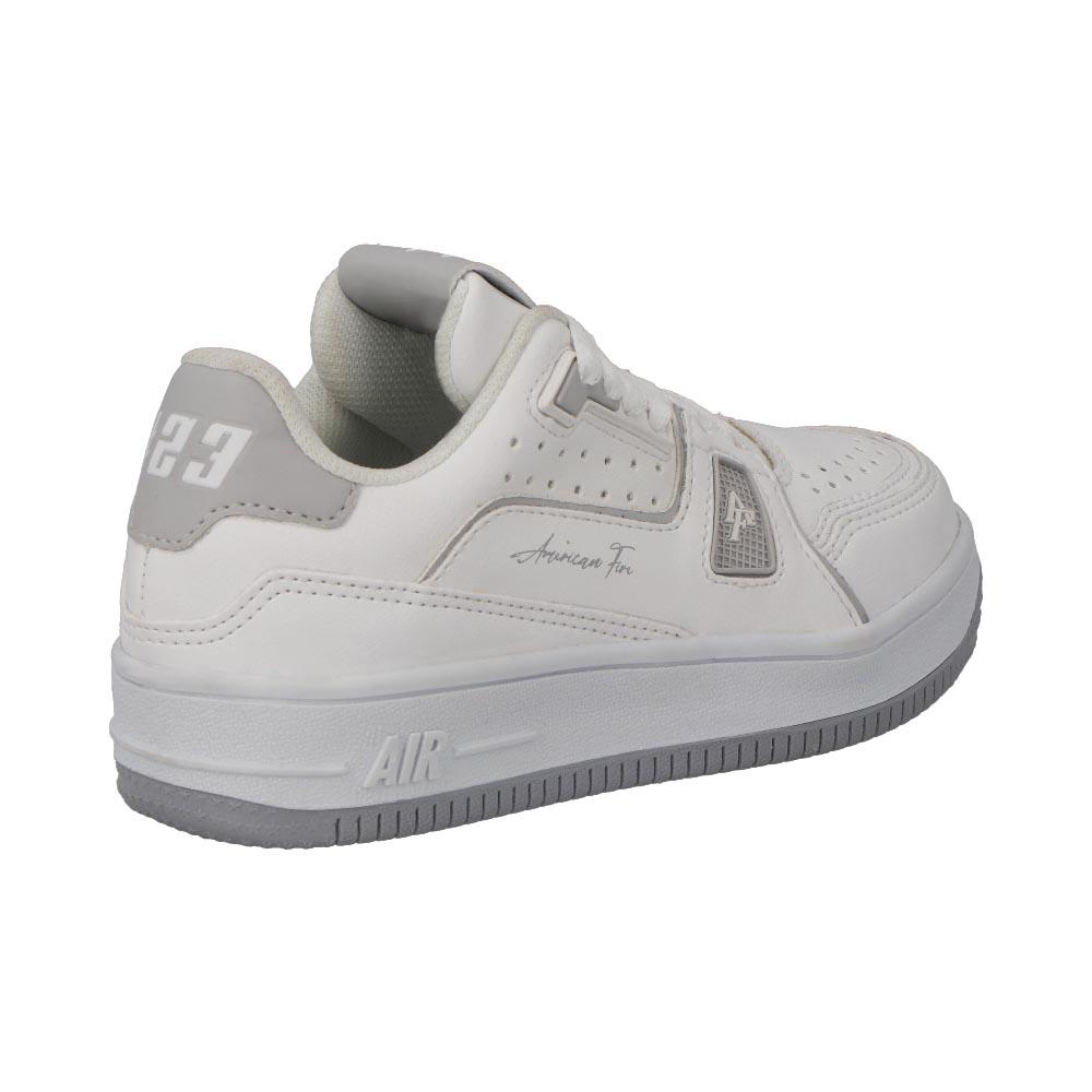 Foto 3 pulgar | Tenis Niño American Fire Sintetico Casuales Urbanos Suela Baja Comodos Blanco