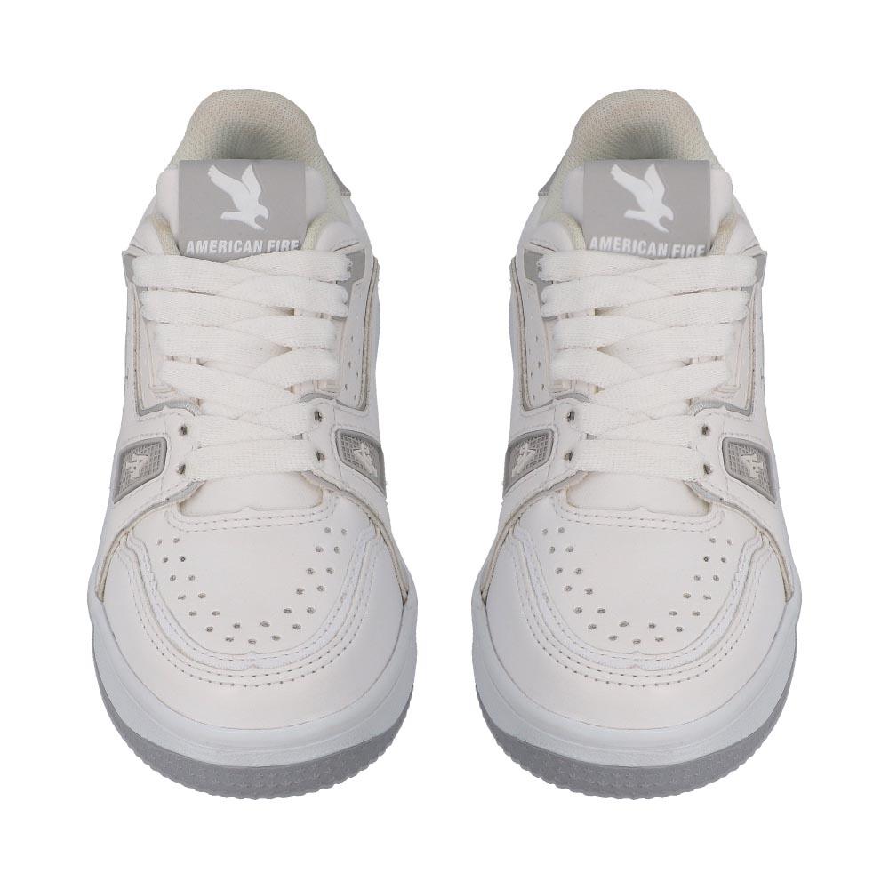 Foto 5 pulgar | Tenis Niño American Fire Sintetico Casuales Urbanos Suela Baja Comodos Blanco