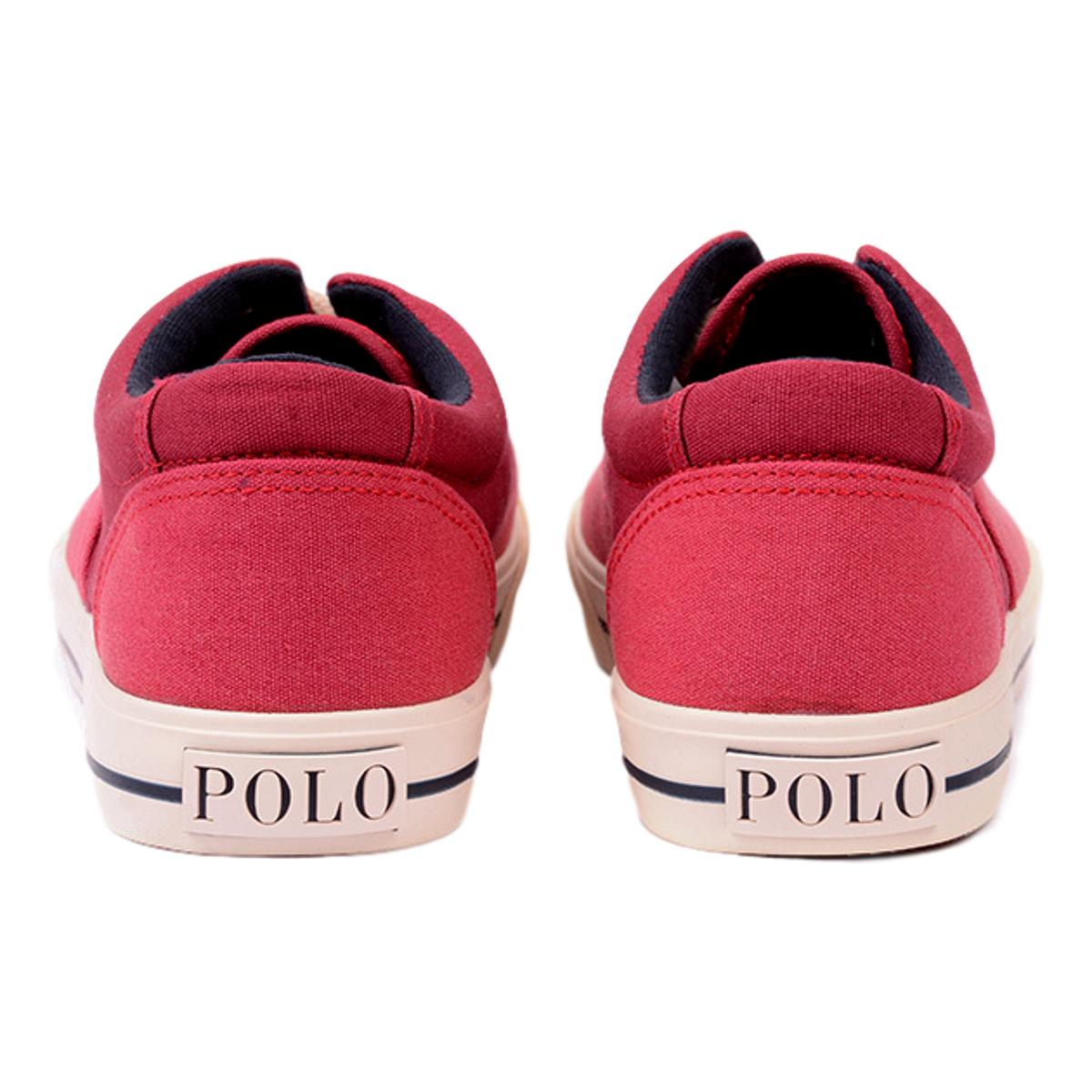 Foto 4 pulgar | Tenis Polo Ralph Lauren Kevin Rojos para Niño