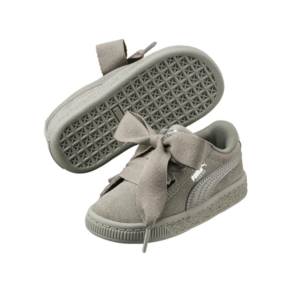 Foto 3 pulgar | Tenis Puma Suede Heart Gris para Niño/niña Pequeño