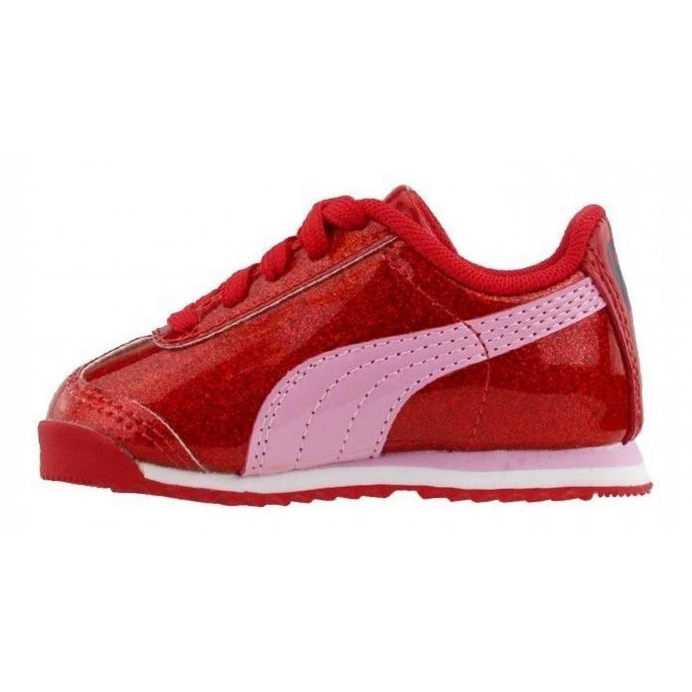 Foto 8 pulgar | Tenis Puma Roma Glam Rojo para Niño/niña Pequeño