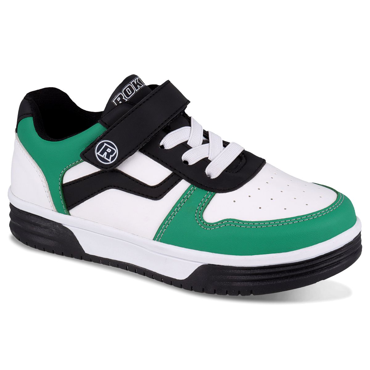 Foto 2 pulgar | Tenis Choclo Casual  Rokino 2451 Color Verde/blanco Para Niño
