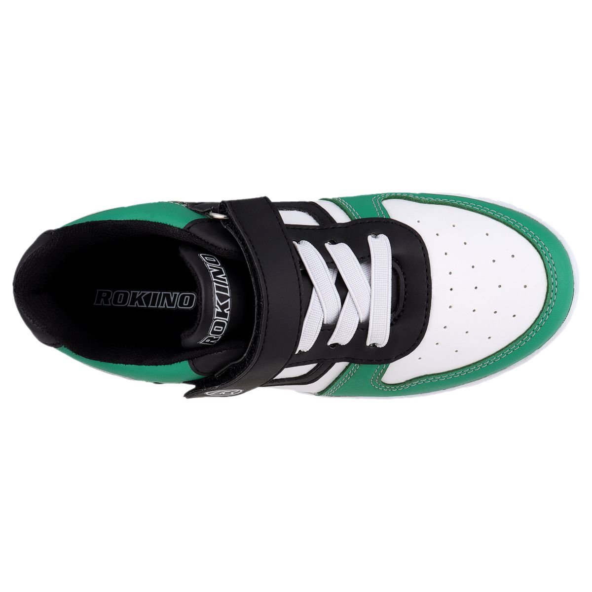 Foto 5 pulgar | Tenis Choclo Casual  Rokino 2451 Color Verde/blanco Para Niño