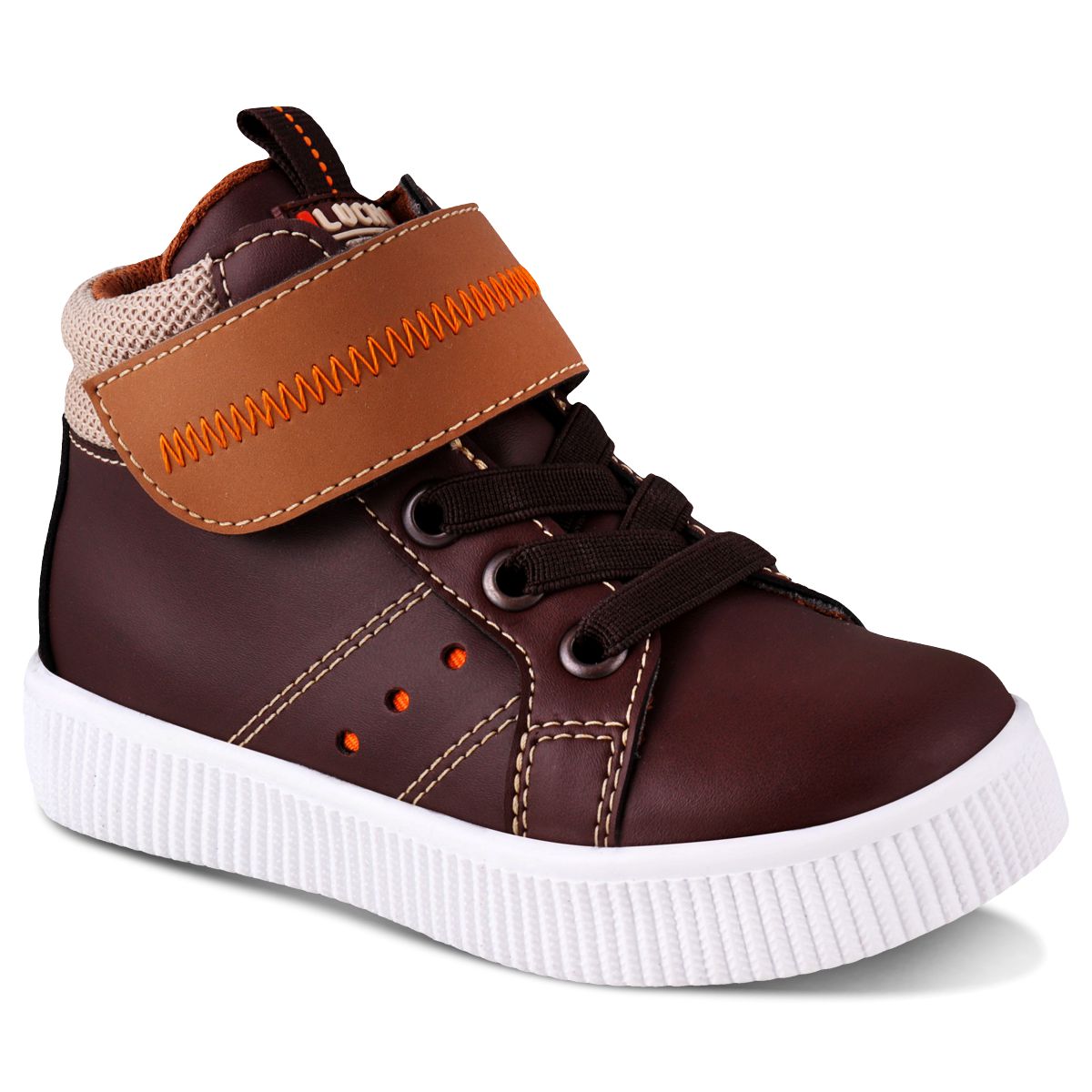 Tenis Casual Lucho 2081 Color Café Para Niño