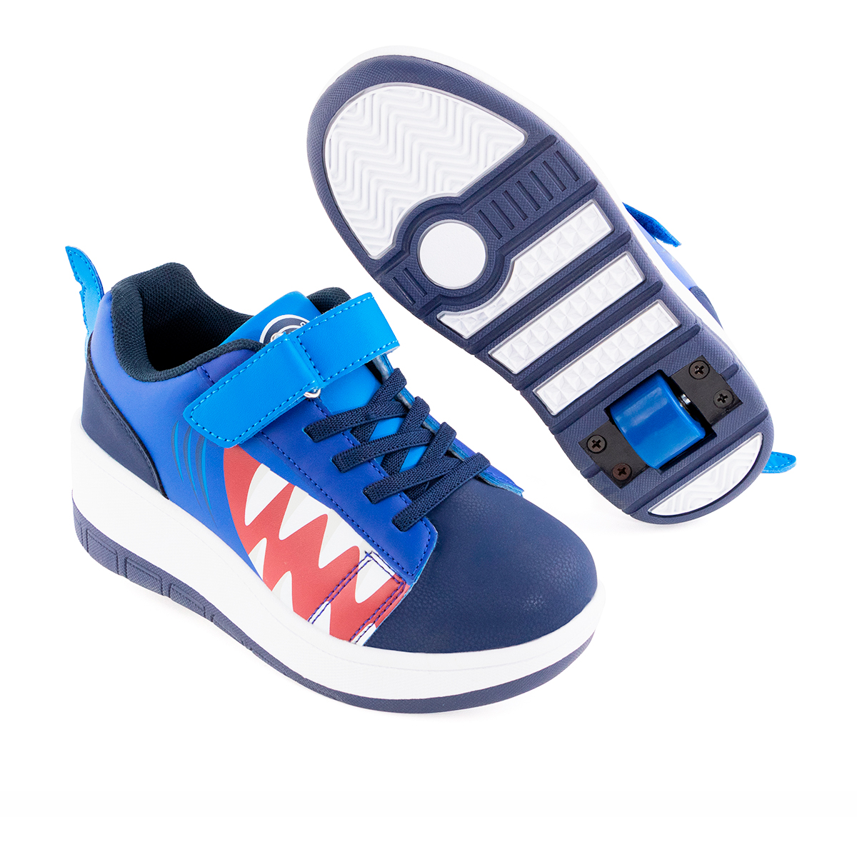 Tenis Patin Speed Rollers Shark Azul Para Niño