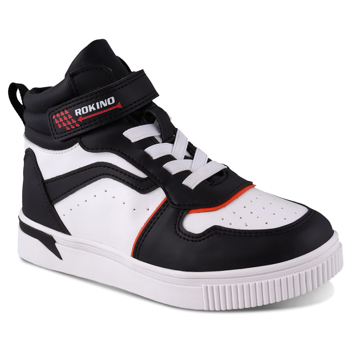 Tenis Bota Urbano Rokino 3424 Color Blanco/negro Para Niño