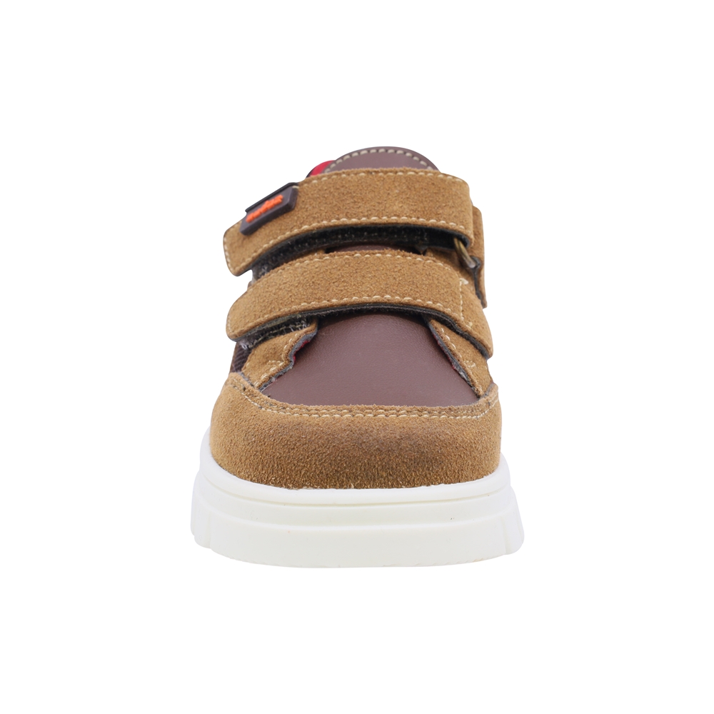 Foto 4 pulgar | Tenis Casual Para Niño Audaz 153000-n Café Claro Ajuste Doble Velcro
