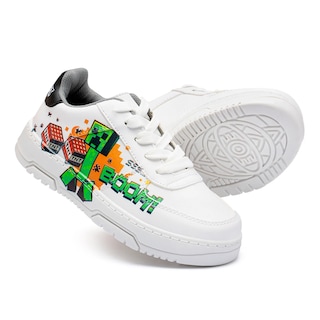 Foto 2 | Tenis para Niños Calzado Yuyin Minecraft Mi3070 Blancos