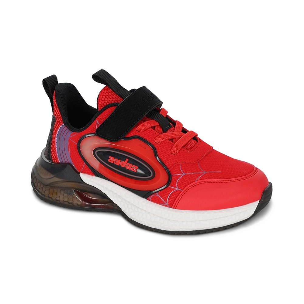 Foto 2 pulgar | Tenis Audaz Rojos y Detalles Arácnidos Ajuste Velcro y Agujeta Elástica para Niño