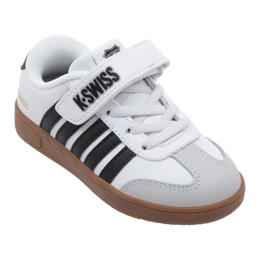 Foto 4 pulgar | Tenis K-swiss Francis Court Kids Casuales Escolares Para Niño Color Blanco