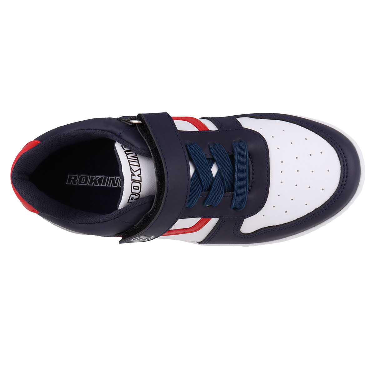 Foto 4 | Tenis Choclo Casual Rokino 2451 Color Marino/blanco Para Niño