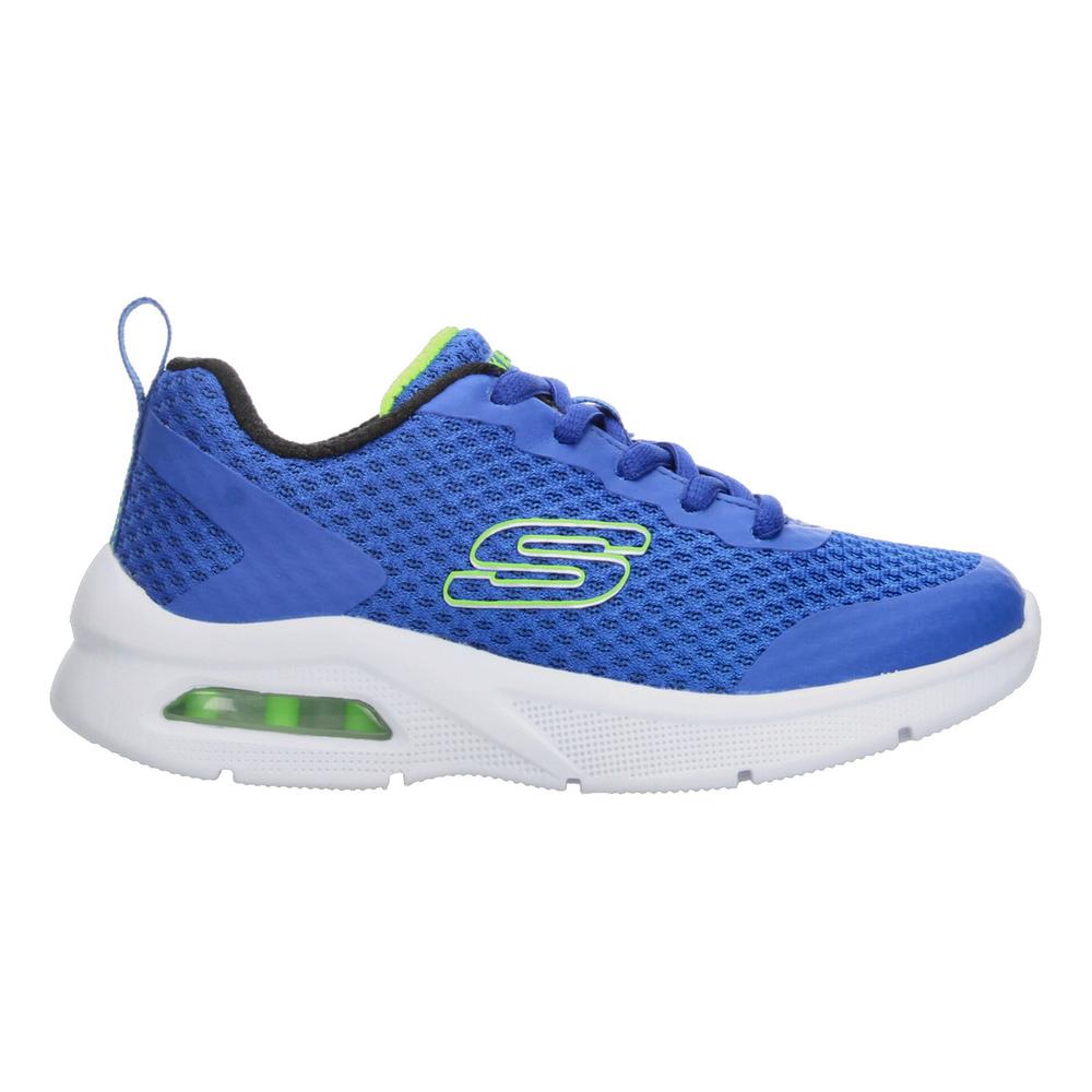 Foto 1 | Tenis Niño Skechers Azul Con Verde Cintas Cómodo Ligero Verde