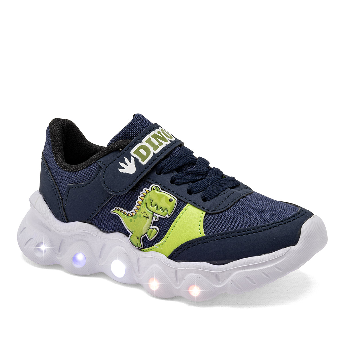 Celex Tenis Deportivo Para Niño Marino Verde, Con Luces