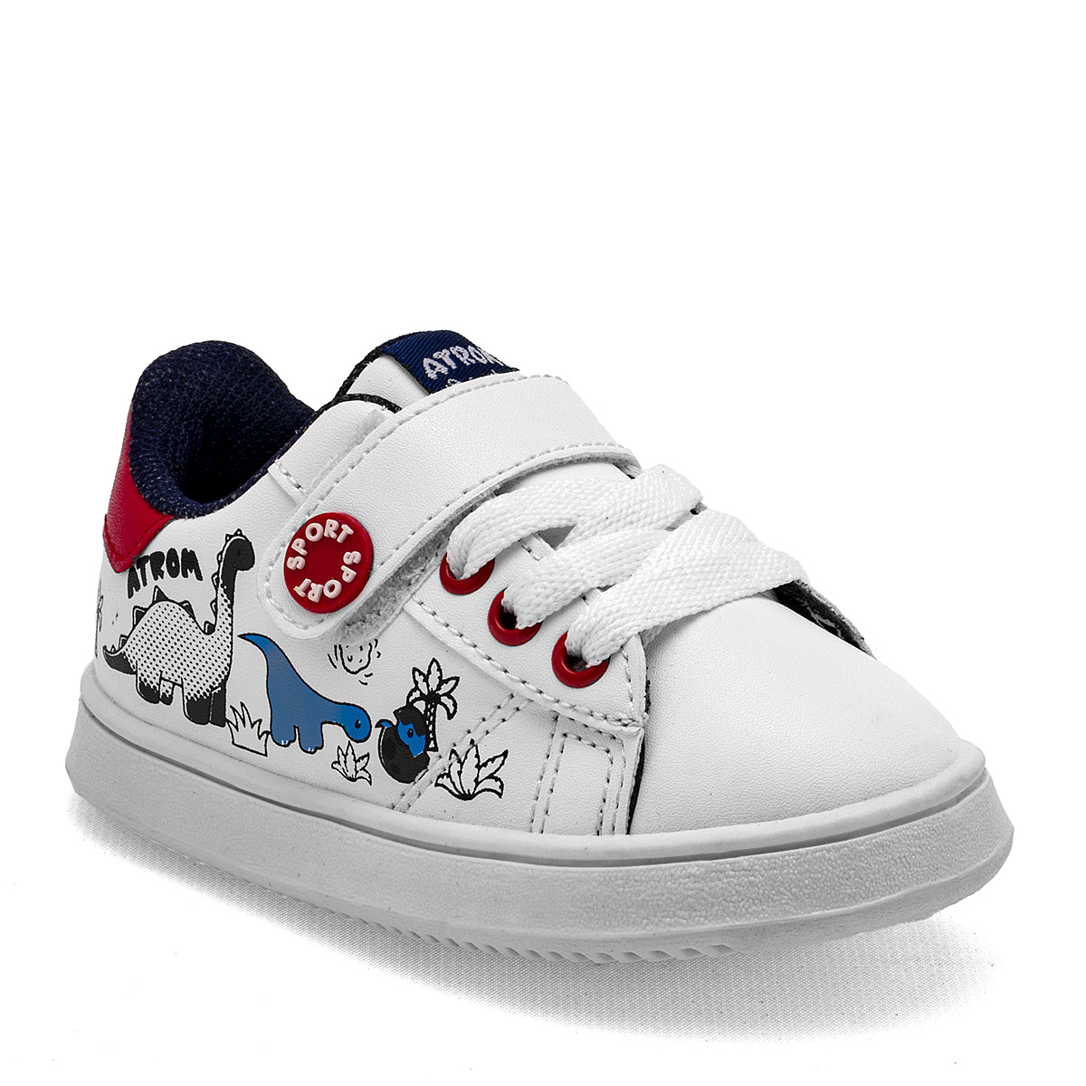 Atrom Tenis Urbano Para Niño Blanco Rojo