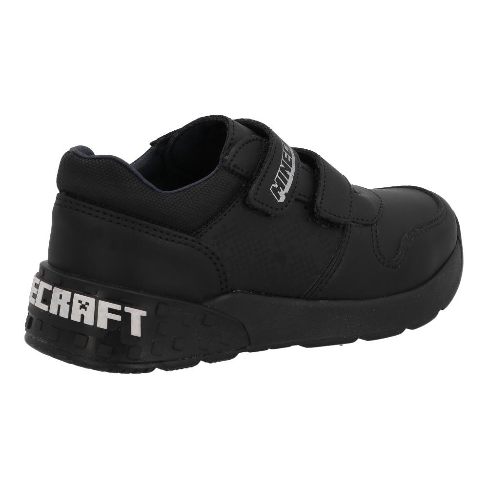 Foto 4 pulgar | Tenis Niño Minecraft Escolares Velcro Durables Negro
