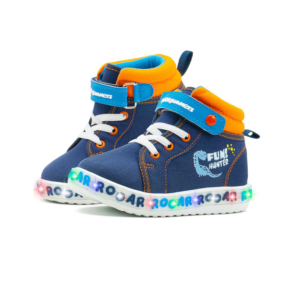 Foto 3 pulgar | Tenis Bota Bubble Gummers Para Niño Con Luz Dinosaurio Rosa